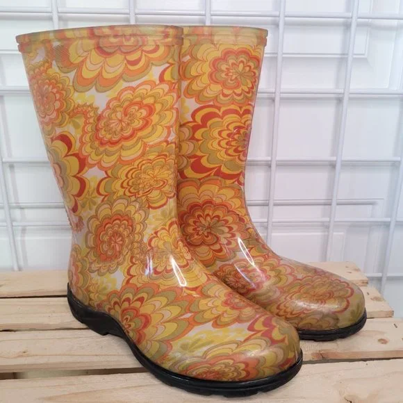 Sloggers Rain Boots Wildflower Yellow - Picture 1 of 9